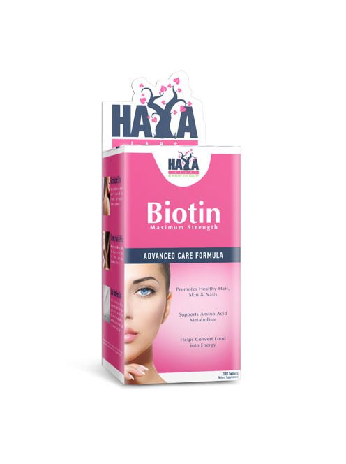 Haya Labs - Biotin Maximum Strength 10 000 mcg. / 100 Tabs - Haj, bőr, köröm