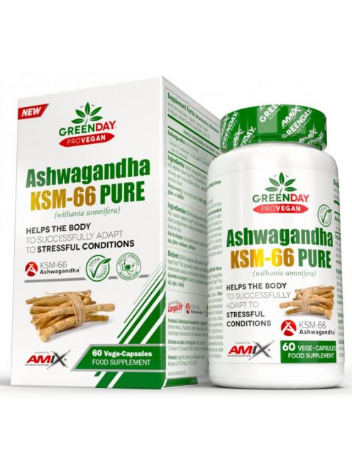 GreenDay® ProVEGAN Ashwagandha KSM-66 Pure 600  60 Vcaps BOX