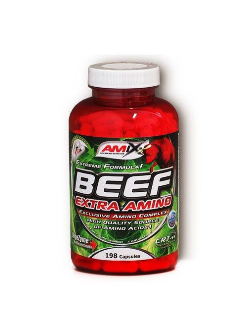 AMIX Nutrition - Beef Extra Amino 198 caps / 360 caps - Marha aminosav tabletta