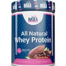 Haya Labs 100% Tiszta, Természetes Tejsavófehérje - Natúr kakaó - 454 g