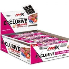 Amix Exclusive Protein Bar Box - Fehérjeszelet - erdeigyümölcs - 12x85g