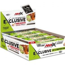 Amix Exclusive Protein Bar Box - Fehérjeszelet - pisztácia-karamell - 12x85g